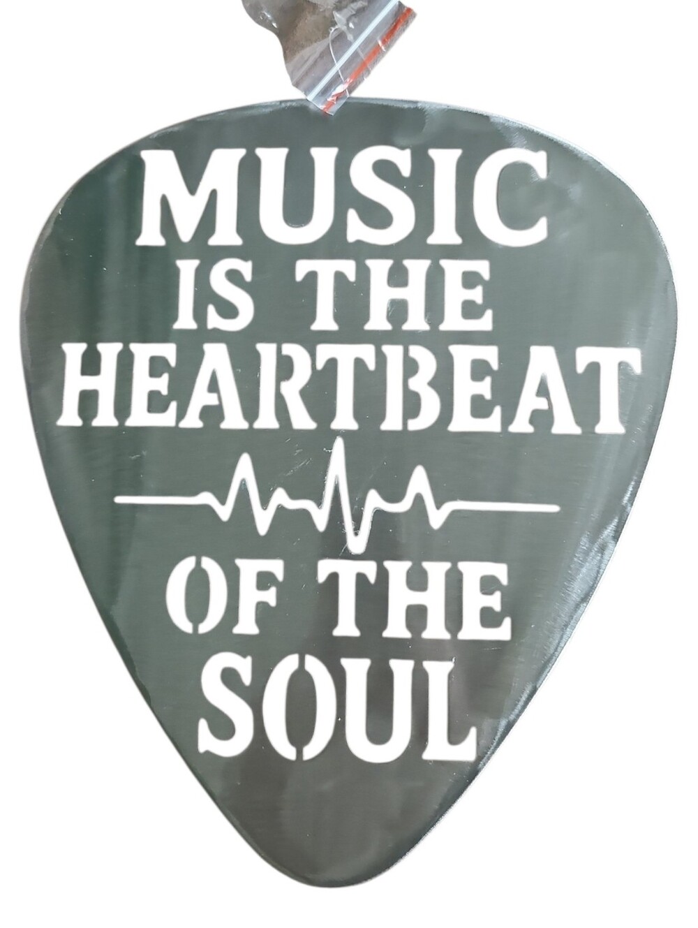 Music Is The Heartbeat Of The Soul Guitar Pick Sign